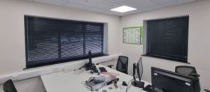 office after blinds