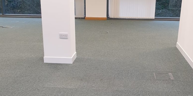 cleaning a commercial carpet